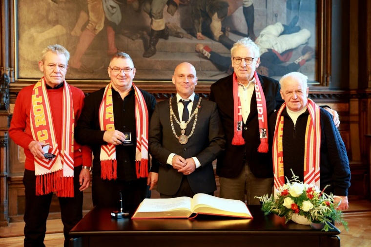 60 Jahre RWE - Eintrag ins Goldene Buch der Stadt Erfurt