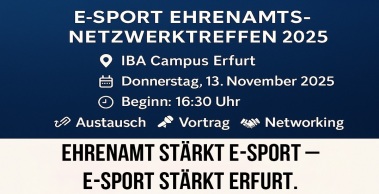 E-Sport in Erfurt: Erstes Ehrenamts-Netzwerktreffen stärkt Engagement & Digitalisierung