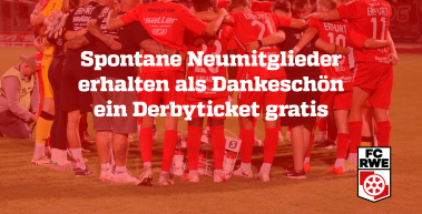 Spontane Neumitglieder erhalten als Dankeschön ein Derbyticket gratis
