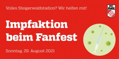 Impfaktion beim Fanfest am 29. August
