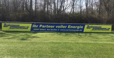 Neuer Bandensponsor für den Verein