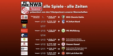 Welche Rot-Weiß-Mannschaft ist am 19./20.6. wo im Einsatz?