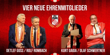 Vier neue Ehrenmitglieder für den FC Rot-Weiß Erfurt
